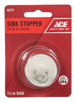 1-1/8 in. Dia. Nickel Plated Rubber Sink Stopper
