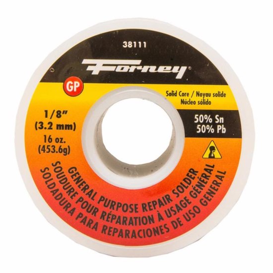 Forney 16 oz Solid Wire Solder 0.13 in. D Tin/Lead 50/50 1 pc