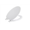 (image for) Elongated White Wood Toilet Seat