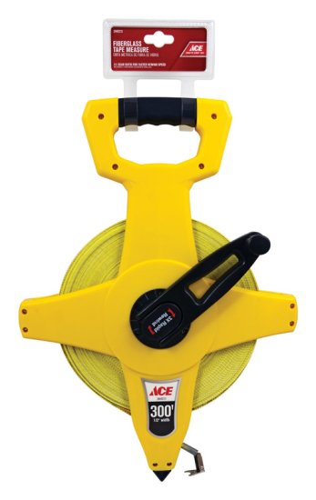 300 ft. L x 0.5 in. W Fiberglass Long Tape Measure Yellow 1 pk