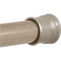 44 in. to 72 in. Adjustable Tension Shower Rod in Brushed Nickel