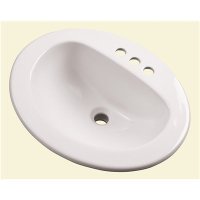21 x 17 7/8 Self-Rimming Sink Basin in White