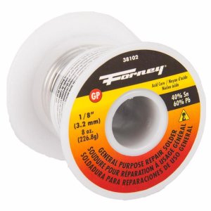 Forney 8 oz Solid Wire Solder 0.13 in. D Tin/Lead 40/60 1 pc