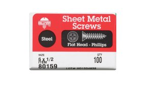 No. 6 x 1/2 in. L Phillips Flat Head Zinc-Plated Steel S