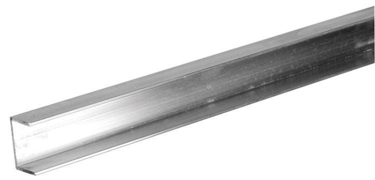 0.0625 in. x 1/4 in. W x 8 ft. L Mill Aluminum Trim C