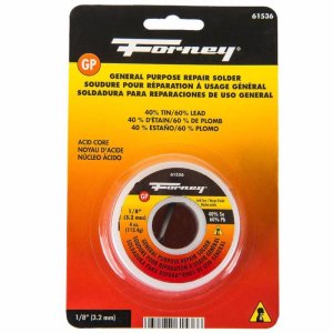 Forney 4 oz Acid Core Wire Solder 0.13 in. D Tin/Lead 40/60 1 pc