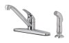 Single Handle Polished Chrome Kitchen Faucet with Sprayer