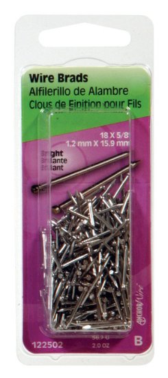 18 Ga. x 5/8 in. L Bright Steel Brad Nails 1 pk 2 oz.