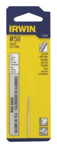 #58 x 1-5/8 in. L High Speed Steel Wire Gauge Bit 1 pc.