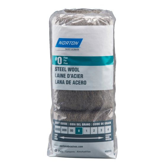 0 Grade Fine Steel Wool Pad 12 pk