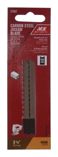 3-1/8 in. Carbon Steel U-Shank Jig Saw Blade 10 TPI 2 pk