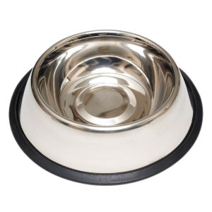 Silver Plain Stainless Steel 32 oz. Pet Dish For Dog