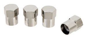 Chrome Tire Valve Caps Silver