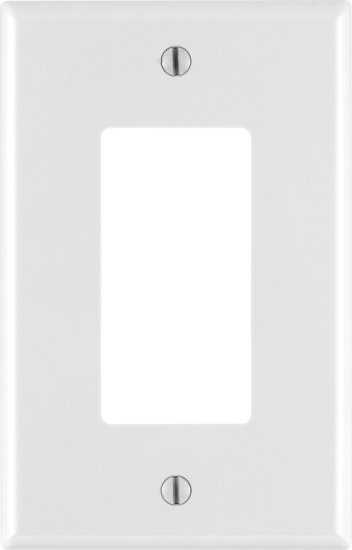 White Decora MIDI 1 gang Nylon GFCI/Rocker Wall Plate 1 pk