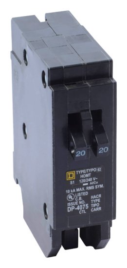 HomeLine 20/20 amps Tandem Single Pole Circuit Breaker