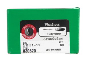 Stainless Steel 5/16 in. Fender Washer 100 pk