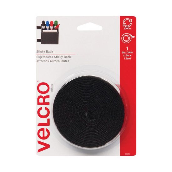 Velcro Medium Fastener Sticky 60 in. L 1 pk