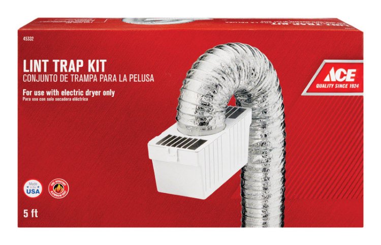 4 in. W x 4 in. L White Plastic Lint Trap