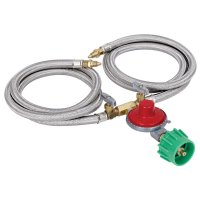 Bayou Classic 36 in. L Stainless Steel Hose Assembly And Regulat