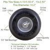 (image for) Universal Fit 4 in. D X 10 in. D 300 lb. cap. Offset Hand Truck Tire Rubber 1 pk
