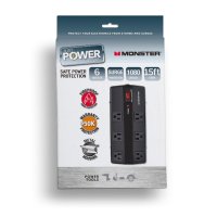 Monster Just Power It Up 1080 J 15 ft. L 6 outlets Surge Protect