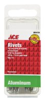 5/32 in. Dia. x 1/2 in. Aluminum Rivets Silver 15 pk