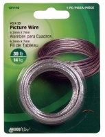 AnchorWire Steel-Plated Silver Braided Picture Wire 30 l