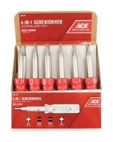 Phillips/Slotted 4-in-1 Screwdriver 8 in.