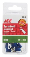 Insulated Wire Ring Terminal Blue 10 pk