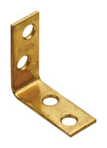 National Hardware 1.5 in. H X 0.63 in. W X 0.08 in. D Brass-Plat