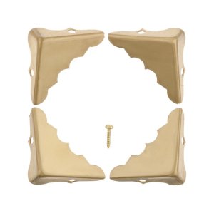 Polished Brass Decorative Corner 4 pk 1.3 in.