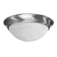 13 in. L Brushed Nickel White Ceiling Fixture LED