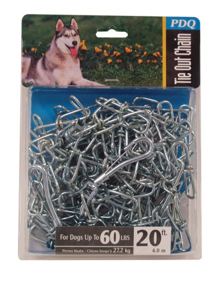 Silver Steel Dog Tie Out Chain Large