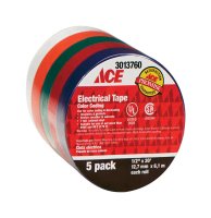 1/2 in. W x 20 ft. L Multicolored Vinyl Electrical Tape