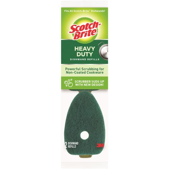 Scotch-Brite Heavy Duty Dishwand Scrubber Refill For Kitchen 2 p