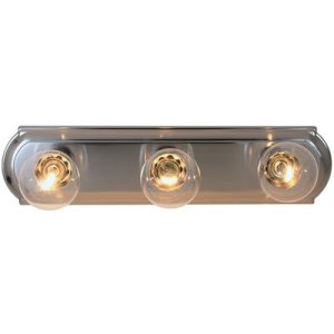 Beveled 18 in. Edge Vanity Lighting Brushed Nickel 3-Bulb