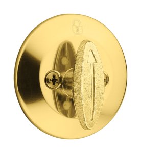 Polished Brass Metal Single Sided Deadbolt