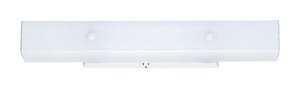 White 2 lights Incandescent Bathroom Channel Fixtur