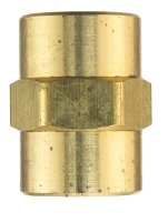 1/2 in. FPT x 1/2 in. Dia. FPT Yellow Brass Coupling