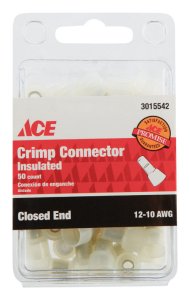 Closed End Connector Clear 50 pk