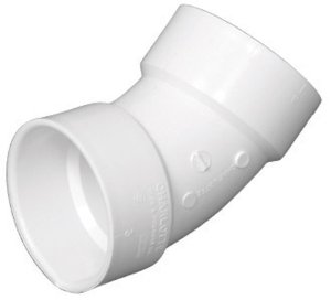 Schedule 40 3 in. Hub x 3 in. Dia. Hub PVC 45 Deg