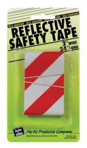 24 in. Rectangle Red/Silver Reflective Safety Tape 5 pk