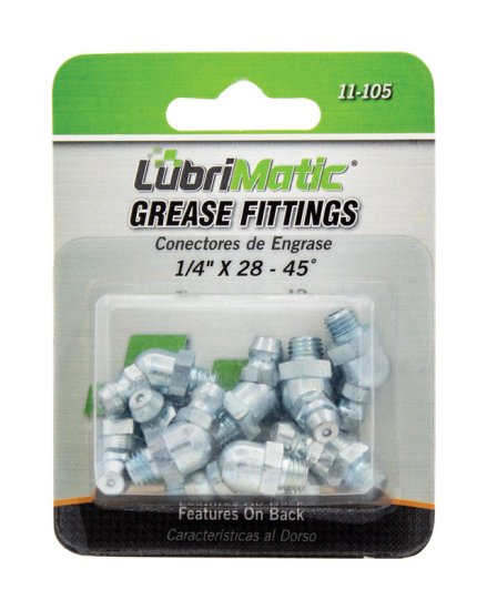 45 degree Grease Fittings 10 pk