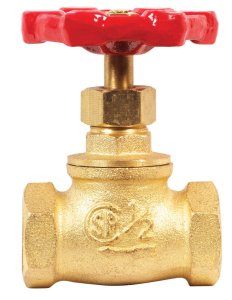 1/2 in. 1/2 in. Brass Stop Valve