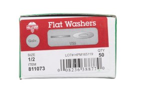 Galvanized Steel 1/2 in. USS Flat Washer 50 pk