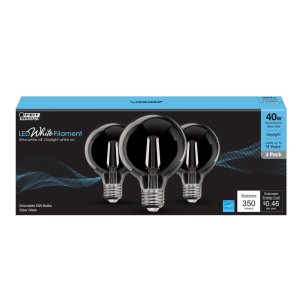 G25 E26 (Medium) Filament LED Bulb Daylight 40 Watt Eqv 3-Pack