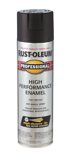 Rust-Oleum Professional Flat Black Spray Paint 15 oz