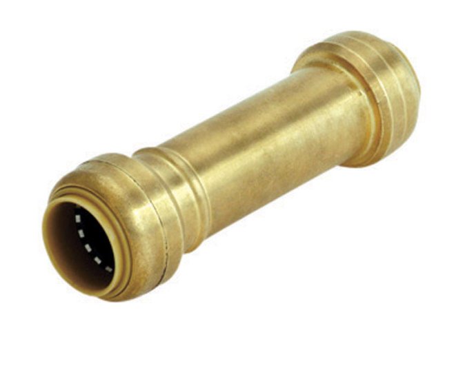 1/2 in. Push x 1/2 in. Dia. Push Brass Slip Coupling