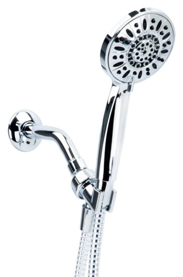 Chrome PVC 3 settings Handheld Showerhead 1.8 gal