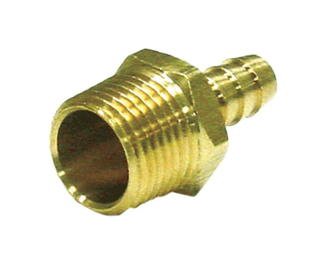 Brass 1/4 in. Dia. x 1/2 in. Dia. Adapter 1 pk Yellow